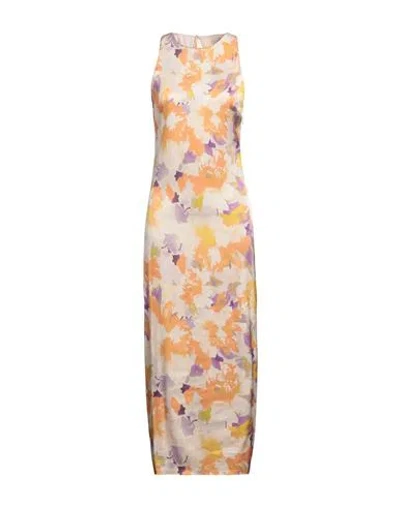 Patrizia Pepe Woman Maxi Dress Apricot Size 10 Viscose, Elastane In Orange