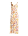 Patrizia Pepe Woman Maxi Dress Apricot Size 8 Viscose, Elastane In Multi