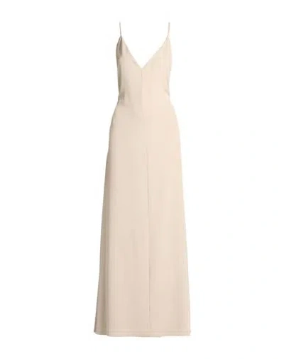 Patrizia Pepe Woman Maxi Dress Beige Size 6 Polyester, Elastane