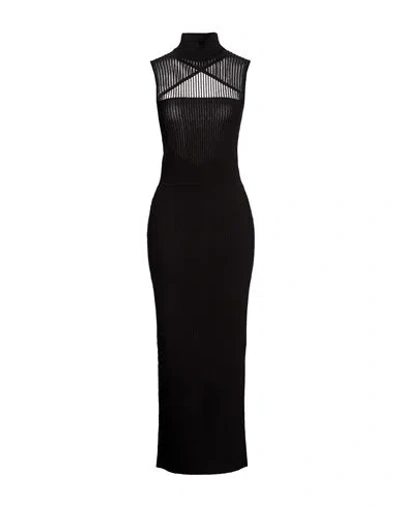 Patrizia Pepe Woman Maxi Dress Black Size 0 Viscose, Polyester, Polyamide