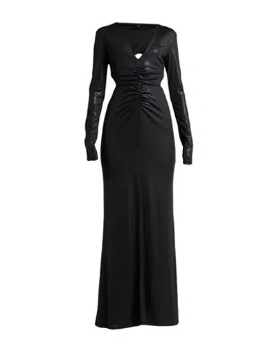 Patrizia Pepe Woman Maxi Dress Black Size 2 Polyester, Elastane