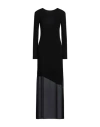 PATRIZIA PEPE PATRIZIA PEPE WOMAN MAXI DRESS BLACK SIZE 0 VISCOSE, ELASTANE