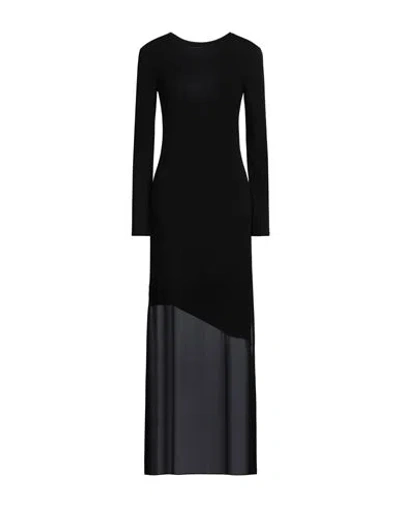 Patrizia Pepe Woman Maxi Dress Black Size 2 Viscose, Elastane