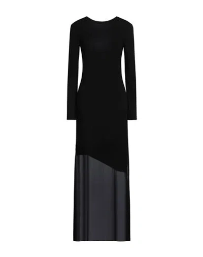 Patrizia Pepe Woman Maxi Dress Black Size 1 Viscose, Elastane