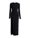 Patrizia Pepe Woman Maxi Dress Black Size 10 Polyester, Elastane In Black