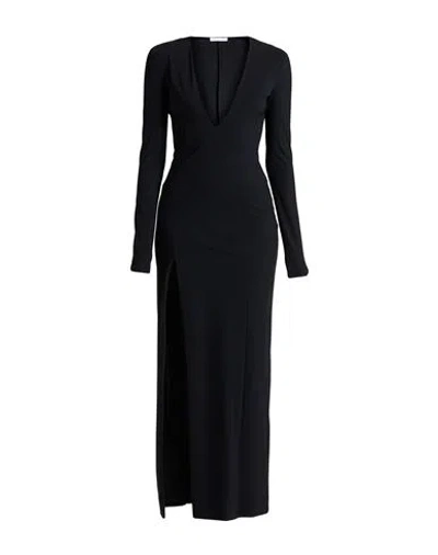 Patrizia Pepe Woman Maxi Dress Black Size 10 Polyester, Elastane