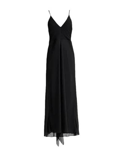 Patrizia Pepe Woman Maxi Dress Black Size 8 Polyester, Elastane