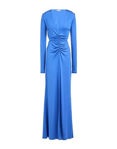 Patrizia Pepe Woman Maxi Dress Blue Size 3 Polyester, Elastane