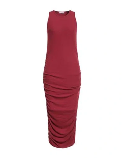 Patrizia Pepe Woman Maxi Dress Brick Size 2 Polyester, Viscose, Elastane In Multi