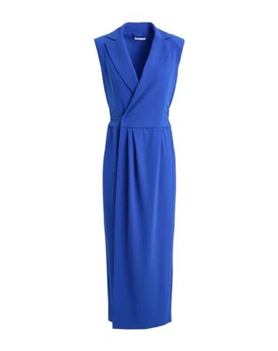 Patrizia Pepe Woman Maxi Dress Bright Blue Size 4 Polyester, Elastane