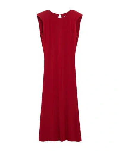 Patrizia Pepe Woman Maxi Dress Burgundy Size 2 Acetate, Polyamide, Elastane