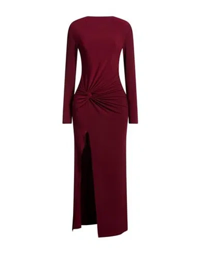 Patrizia Pepe Woman Maxi Dress Burgundy Size 2 Polyester, Elastane