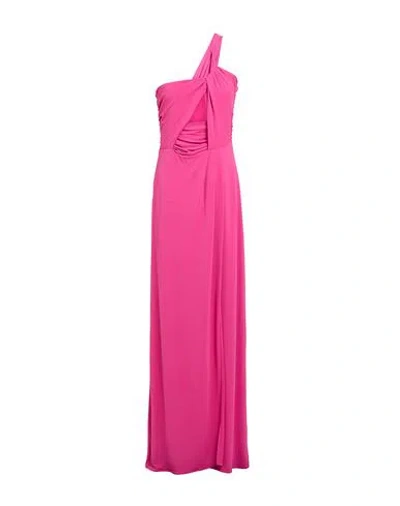 Patrizia Pepe Woman Maxi Dress Fuchsia Size 2 Acetate, Polyamide, Elastane In Pink