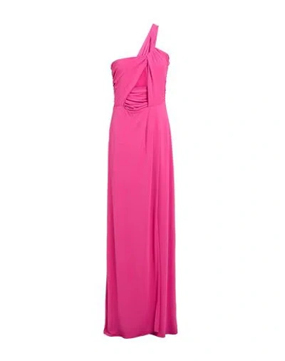 Patrizia Pepe Woman Maxi Dress Fuchsia Size 3 Acetate, Polyamide, Elastane In Pink