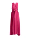Patrizia Pepe Woman Maxi Dress Fuchsia Size 10 Polyester In Pink