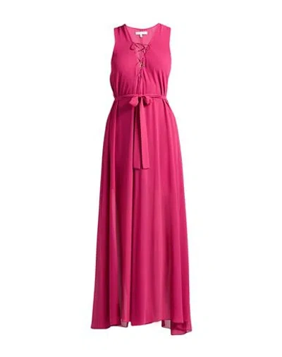 Patrizia Pepe Woman Maxi Dress Fuchsia Size 10 Polyester In Pink