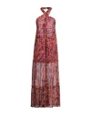 Patrizia Pepe Woman Maxi Dress Fuchsia Size 8 Viscose In Pink