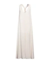 Patrizia Pepe Woman Maxi Dress Ivory Size 4 Viscose In White