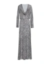 Patrizia Pepe Woman Long Dress Light Grey Size 8 Viscose In Grey
