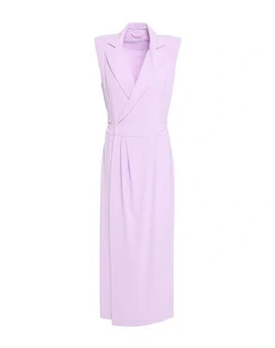 Patrizia Pepe Woman Maxi Dress Lilac Size 4 Polyester, Elastane In Pink
