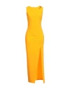 Patrizia Pepe Woman Maxi Dress Mandarin Size 1 Polyamide, Elastane In Gold