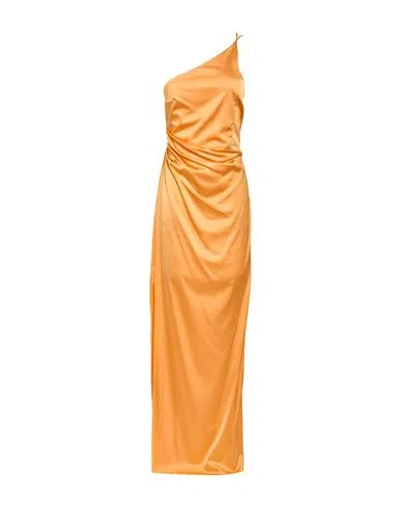 Patrizia Pepe Woman Maxi Dress Mandarin Size 8 Viscose, Polyamide, Elastane In Yellow