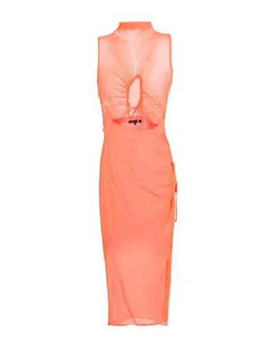 Patrizia Pepe Woman Maxi Dress Orange Size 10 Viscose