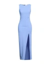 Patrizia Pepe Woman Maxi Dress Pastel Blue Size 2 Polyamide, Elastane In Blue