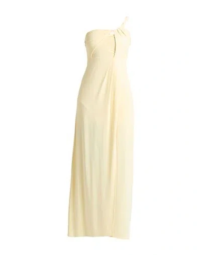 Patrizia Pepe Woman Maxi Dress Pastel Yellow Size 2 Acetate, Polyamide, Elastane