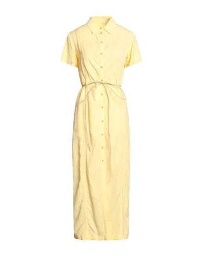 Patrizia Pepe Woman Long Dress Yellow Size 10 Lyocell