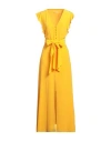 Patrizia Pepe Woman Maxi Dress Yellow Size 8 Silk In Yellow