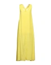 Patrizia Pepe Woman Maxi Dress Yellow Size 8 Viscose In Yellow