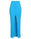 Patrizia Pepe Woman Maxi Skirt Azure Size 2 Viscose, Polyamide In Blue