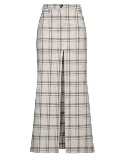 Patrizia Pepe Woman Maxi Skirt Beige Size 8 Polyester, Viscose, Elastane