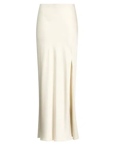 Patrizia Pepe Woman Maxi Skirt Cream Size 6 Polyester In Neutral