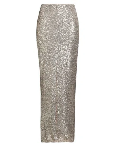 Patrizia Pepe Woman Maxi Skirt Gold Size 0 Polyester, Elastane In Blue