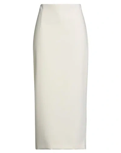 Patrizia Pepe Woman Maxi Skirt Ivory Size 8 Polyester, Viscose, Elastane In White