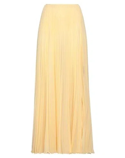 Patrizia Pepe Woman Maxi Skirt Yellow Size 4 Polyester