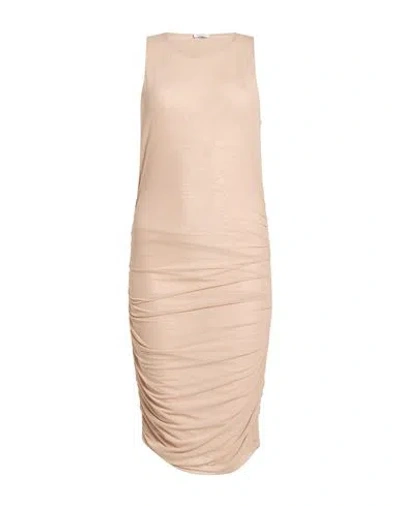 Patrizia Pepe Woman Midi Dress Beige Size 1 Polyester, Elastane In Neutral