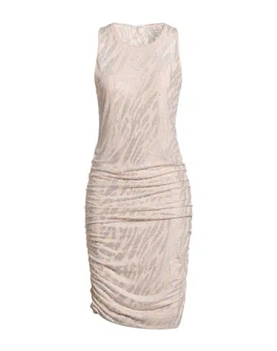 Patrizia Pepe Woman Midi Dress Beige Size 2 Polyester, Elastane In Neutral