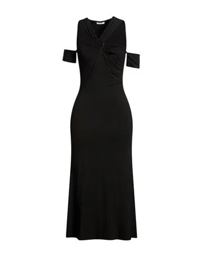 Patrizia Pepe Woman Midi Dress Black Size 0 Viscose, Elastane