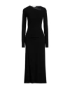 Patrizia Pepe Woman Midi Dress Black Size 0 Viscose, Elastane In Black