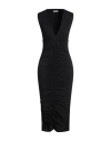 Patrizia Pepe Woman Midi Dress Black Size 1 Polyamide, Elastane In Black