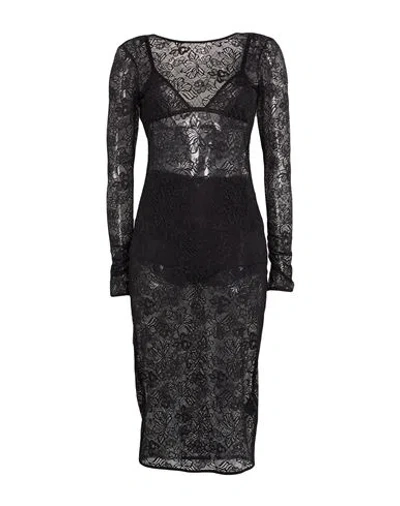 Patrizia Pepe Woman Midi Dress Black Size 1 Polyamide, Elastane