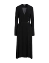 Patrizia Pepe Woman Midi Dress Black Size 10 Viscose In Black