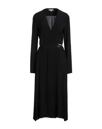 Patrizia Pepe Woman Midi Dress Black Size 10 Viscose