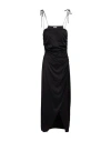 Patrizia Pepe Woman Midi Dress Black Size 10 Viscose, Polyamide, Elastane