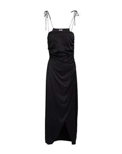 Patrizia Pepe Woman Midi Dress Black Size 10 Viscose, Polyamide, Elastane