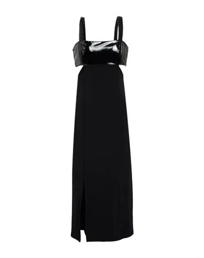 Patrizia Pepe Woman Midi Dress Black Size 2 Acetate, Polyamide, Elastane, Polyurethane Coated