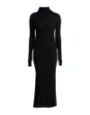 Patrizia Pepe Woman Midi Dress Black Size 2 Acrylic, Wool